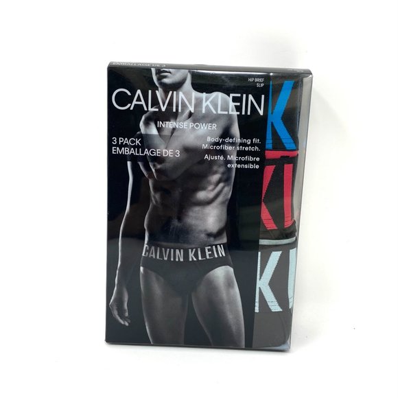 Calvin Klein 3 Hip Brief Microfiber Black Logo Men - Picture 4 of 8